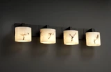 Bathroom Fixtures Four Lights by Justice Designs ( 102 | FAL-8924-30-MBLK LumenAria ) 