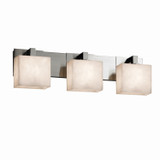Bathroom Fixtures Three Lights by Justice Designs ( 102 | CLD-8923-55-NCKL-LED3-2100 Clouds ) 