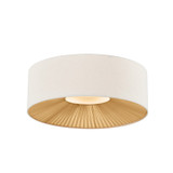 Flush Mounts Drum Shade by Justice Designs ( 102 | FAB-9582-CREM-MBLK Textile ) 