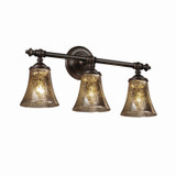 Bathroom Fixtures Three Lights by Justice Designs ( 102 | FSN-8523-20-MROR-DBRZ-LED3-2100 Fusion ) 