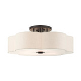 Semi-Flush Mts. Drum Shade by Livex Lighting ( 107 | 58069-92 Solstice ) 