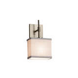 Sconces Drum Shade by Justice Designs ( 102 | FAB-8417-55-WHTE-NCKL-LED1-700 Textile ) 