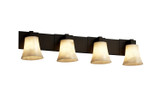 Bathroom Fixtures Four Lights by Justice Designs ( 102 | CLD-8924-20-DBRZ-LED4-2800 Clouds ) 