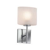 Sconces Single Glass by Justice Designs ( 102 | FSN-8417-30-FRCR-CROM-LED1-700 Fusion ) 