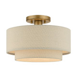 Semi-Flush Mts. Drum Shade by Livex Lighting ( 107 | 58896-48 Bellingham ) 