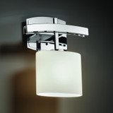 Sconces Single Glass by Justice Designs ( 102 | FSN-8597-30-OPAL-CROM Fusion ) 