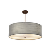 Mid. Chandeliers Drum Shade by Justice Designs ( 102 | FAB-9592-GRAY-DBRZ Textile ) 