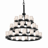 Large Chandeliers Glass Shade by Justice Designs ( 102 | FSN-8712-10-SEED-MBLK Fusion ) 