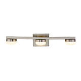 Bathroom Fixtures Three Lights by Justice Designs ( 102 | FSN-8993-OPAL-NCKL Fusion ) 