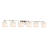Bathroom Fixtures Five+Lights by Justice Designs ( 102 | FSN-8436-30-OPAL-NCKL-LED6-4200 Fusion ) 