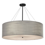 Mid. Chandeliers Drum Shade by Justice Designs ( 102 | FAB-9594-GRAY-MBLK Textile ) 