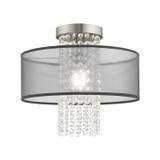 Semi-Flush Mts. Drum Shade by Livex Lighting ( 107 | 43202-91 Bella Vista ) 