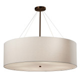 Mid. Chandeliers Drum Shade by Justice Designs ( 102 | FAB-9594-WHTE-DBRZ Textile ) 