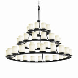 Large Chandeliers Geometric/Linear by Justice Designs ( 102 | FSN-8714-10-OPAL-MBLK-LED45-31500 Fusion ) 