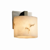 Sconces Single Glass by Justice Designs ( 102 | FAL-8931-30-NCKL-LED1-700 LumenAria ) 