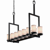 Linear/Island Geometric/Linear by Justice Designs ( 102 | FAB-8764-10-WHTE-MBLK Textile ) 