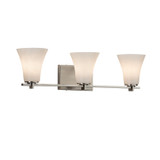 Bathroom Fixtures Three Lights by Justice Designs ( 102 | CLD-8443-20-NCKL Clouds ) 