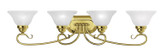 Bathroom Fixtures Four Lights by Livex Lighting ( 107 | 6104-02 Coronado ) 