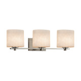 Bathroom Fixtures Three Lights by Justice Designs ( 102 | CLD-8443-30-NCKL-LED3-2100 Clouds ) 
