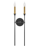 Sconces Double Candle by Lark ( 531 | 83072BK Hux ) 