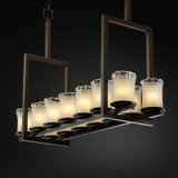 Linear/Island 4 Light + by Justice Designs ( 102 | GLA-8764-16-WTFR-DBRZ Veneto Luce ) 