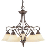 Mid. Chandeliers Glass Down by Livex Lighting ( 107 | 6135-58 Coronado ) 