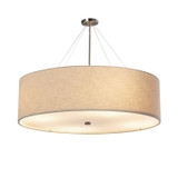 Pendants Drum Shade by Justice Designs ( 102 | FAB-9599-CREM-NCKL Textile ) 