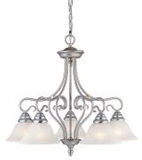 Mid. Chandeliers Glass Down by Livex Lighting ( 107 | 6135-91 Coronado ) 