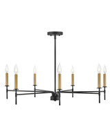 Mid. Chandeliers Candle by Lark ( 531 | 83077BK Hux ) 
