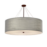 Pendants Drum Shade by Justice Designs ( 102 | FAB-9599-GRAY-DBRZ Textile ) 
