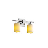 Bathroom Fixtures Two Lights by Justice Designs ( 102 | CNDL-8702-14-CREM-CROM-LED2-1400 CandleAria ) 