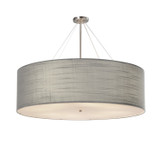 Pendants Drum Shade by Justice Designs ( 102 | FAB-9599-GRAY-NCKL Textile ) 