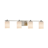 Bathroom Fixtures Four Lights by Justice Designs ( 102 | CLD-8444-10-NCKL Clouds ) 