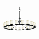 Large Chandeliers Glass Shade by Justice Designs ( 102 | FSN-8716-10-OPAL-MBLK Fusion ) 