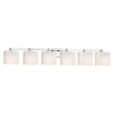 Bathroom Fixtures Five+Lights by Justice Designs ( 102 | FSN-8436-55-RBON-CROM Fusion ) 