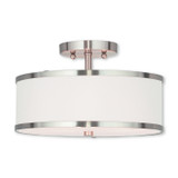 Semi-Flush Mts. Drum Shade by Livex Lighting ( 107 | 62627-91 Park Ridge ) 