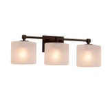 Bathroom Fixtures Three Lights by Justice Designs ( 102 | FSN-8423-30-FRCR-DBRZ-LED3-2100 Fusion ) 