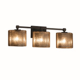 Bathroom Fixtures Three Lights by Justice Designs ( 102 | FSN-8423-30-MROR-DBRZ Fusion ) 