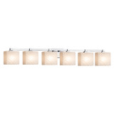Bathroom Fixtures Five+Lights by Justice Designs ( 102 | FSN-8436-55-WEVE-CROM-LED6-4200 Fusion ) 