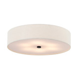 Flush Mounts Drum Shade by Justice Designs ( 102 | FAB-9733-CREM-MBLK Textile ) 