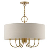 Mid. Chandeliers Drum Shade by Livex Lighting ( 107 | 45427-48 Burnett ) 