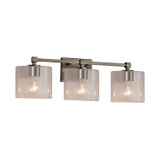 Bathroom Fixtures Three Lights by Justice Designs ( 102 | FSN-8423-30-SEED-NCKL Fusion ) 