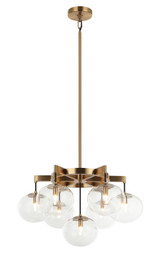 Mid. Chandeliers Glass Down by Matteo Lighting ( 423 | C38107AG Bulbus ) 