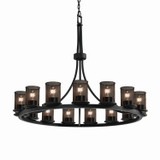 Large Chandeliers Metal Shade by Justice Designs ( 102 | MSH-8715-10-MBLK Wire Mesh ) 