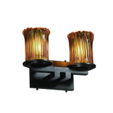 Bathroom Fixtures Two Lights by Justice Designs ( 102 | GLA-8772-16-AMBR-MBLK Veneto Luce ) 