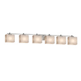 Bathroom Fixtures Five+Lights by Justice Designs ( 102 | CLD-8446-55-NCKL-LED6-4200 Clouds ) 