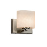 Sconces Single Glass by Justice Designs ( 102 | CLD-8447-30-NCKL-LED1-700 Clouds ) 