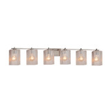 Bathroom Fixtures Five+Lights by Justice Designs ( 102 | FSN-8446-15-SEED-NCKL-LED6-4200 Fusion ) 