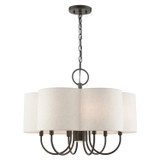 Mid. Chandeliers Drum Shade by Livex Lighting ( 107 | 45807-92 Solstice ) 