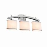 Bathroom Fixtures Three Lights by Justice Designs ( 102 | FAB-8593-30-CREM-NCKL Textile ) 